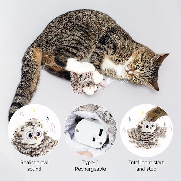 1 st interaktiva katt leksaker, katt leksaker med fladdrande vingar, katt