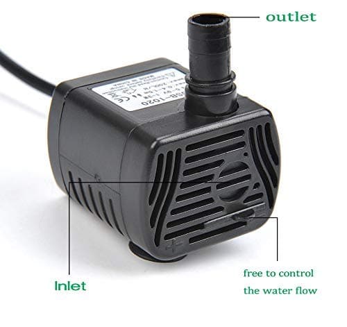 Mini nedsänkbar vattenpump, 200L/H 3W USB vattenpump luftfuktare