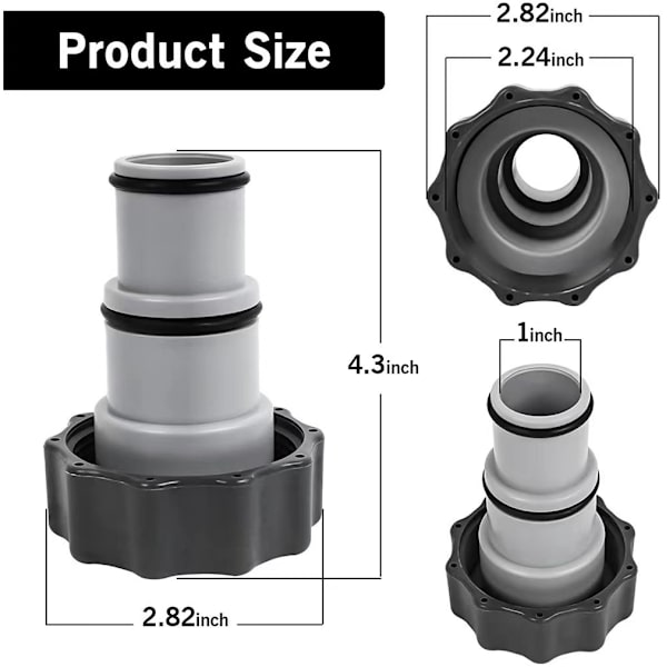 2-delt Pool Adapter, INTEX A-serie Udskiftnings-slangeadapter