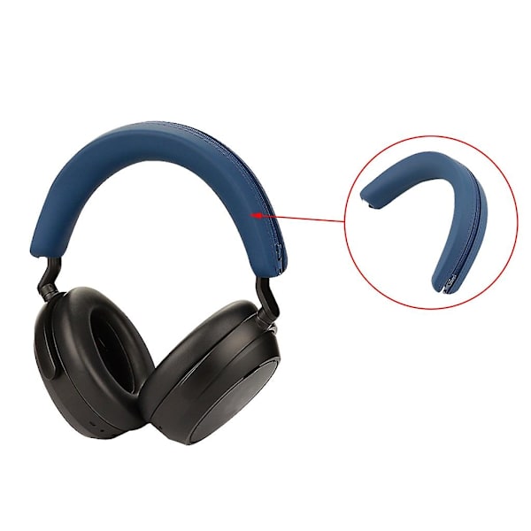 Blød silikonehovedbåndsbeskytter til Sennheiser Momentum 4 On-ear-hovedtelefoner, sort