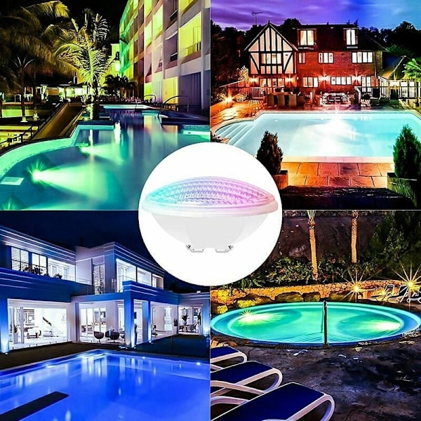 12W IP68 vattentät PAR56 LED poolbelysning, nedsänkbar, med fjärrkontroll