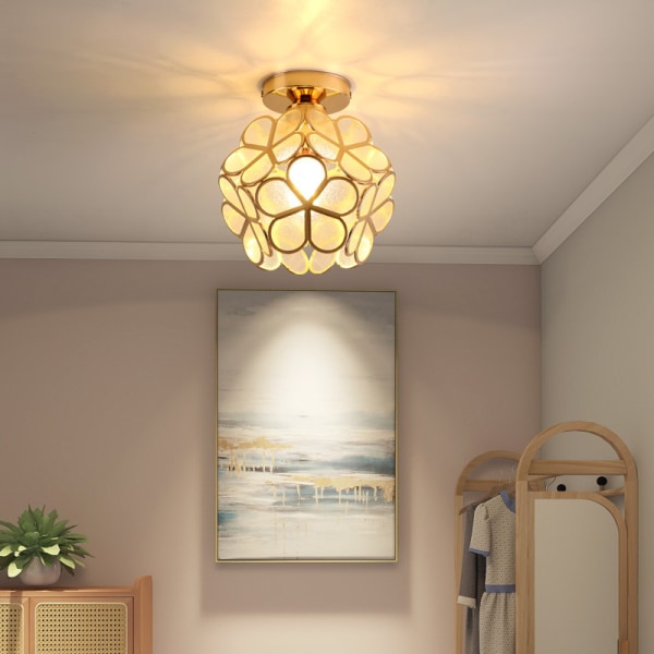 Golden Petal Frosted Ceiling Light Ganglampe Korridor Light