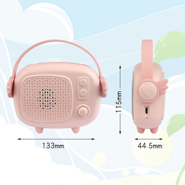 Digital barnklocka för barn, väckarklocka för pojkar och flickor med ljus snooze nedräkningslarm justerbar volym barnklocka (rosa)