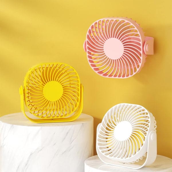 Bærbar USB Mini Bordventilator, 2 Hastigheder Skrivebordsventilator