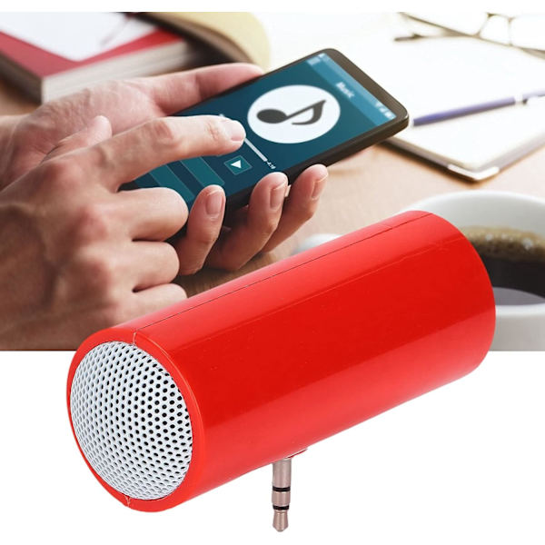 (red) Minihögtalare, 3,5 mm-uttag, stereohögtalare, bärbar MP3