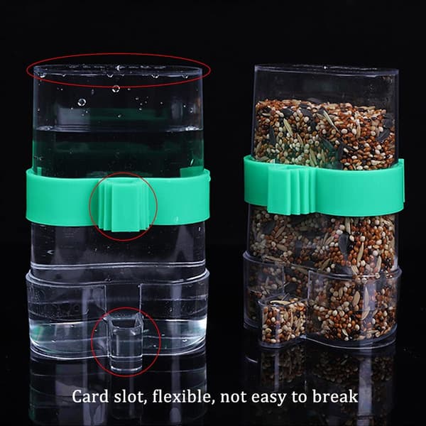 4 stk. Automatisk Dyrefoder Vanddispenser Transparent