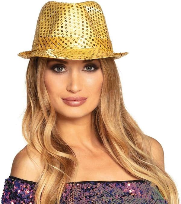 Glitterhat, unisex, disco outfit, disco tilbehør, karneval, forklædning