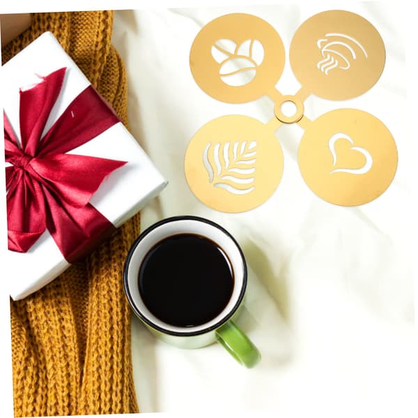 4 stk. kaffe latte form kaffe dekorationsskabelon