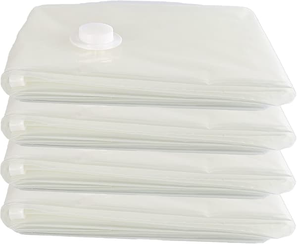 Set med 4 Vakuumförvaringsväskor 50x70cm, Återanvändbara Vakuumförvaring