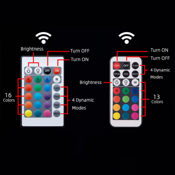 Undervanns LED-lys med fjernkontroll, batteridrevet