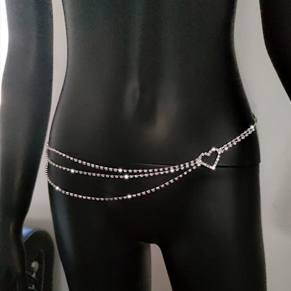 1 st (silver) mode-personlighet strass Flera lager kärlek