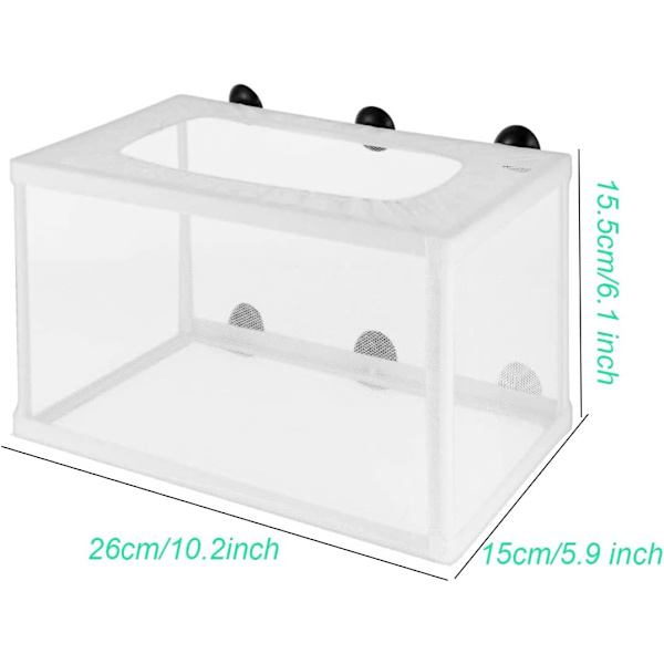 4 stk. Akvarium Isolationsboks Fiskekum Isolationsnet Inkubation