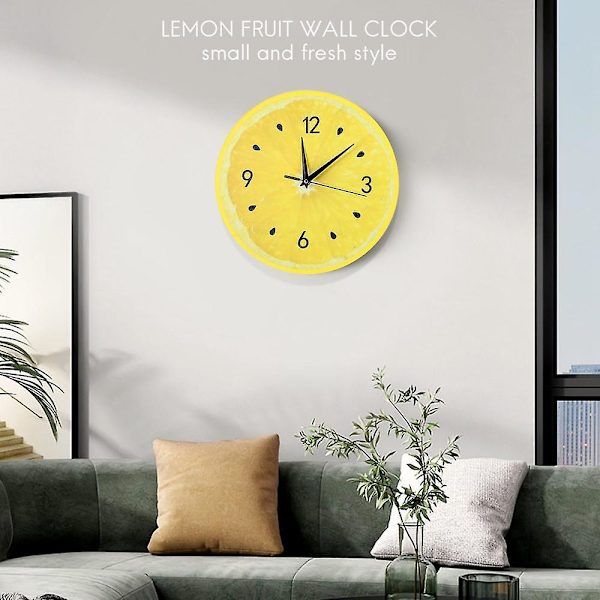 Citronfrukt Väggklocka Lime Modern Kök Klockor Heminredning Livi