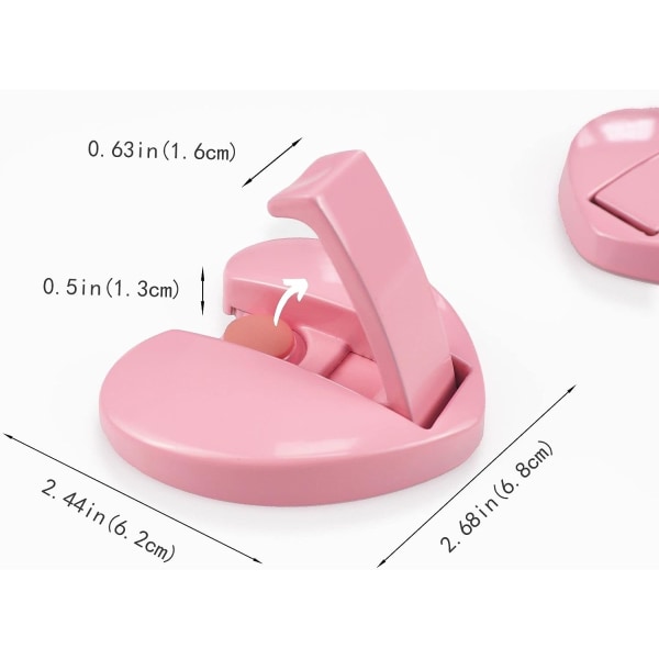 Fällbara väggkrokar som gömmer sig - (Hjärta*2-pack, Rosa) Space