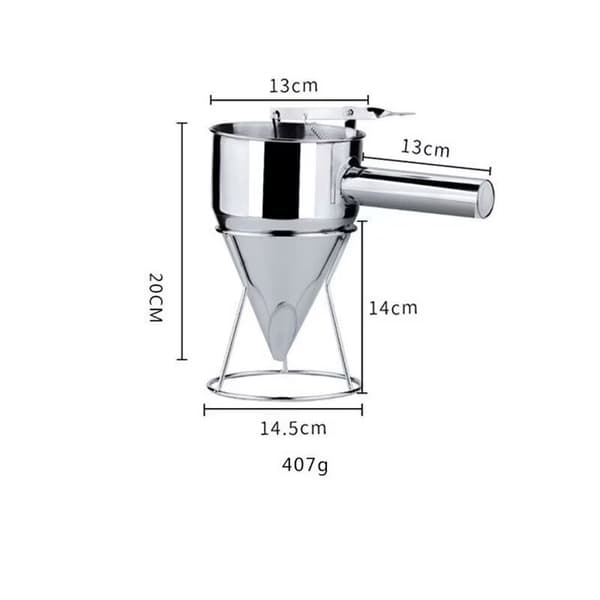 Piston Trakt, Rustfritt Stål Matlagingstrakt, Kake Dessert Baking