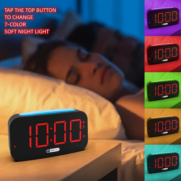 Hög Larmklocka för Tunga Sovmorgnar, Vibration, Automatisk Ljusstyrka