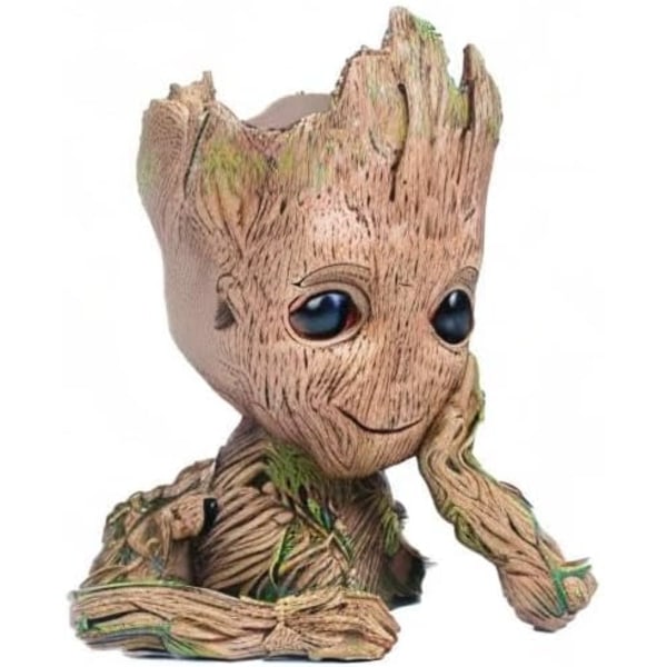 GuangTou Groot -kukkatiivari, Groot -kasvipotti, söpö puumies vauva actionfiguuri, istutusruukut kotiin, puutarhaan, työpöydälle