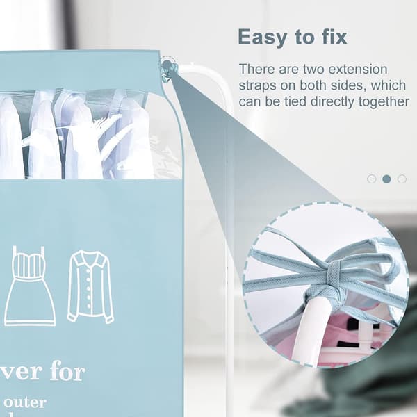 Plastpåsar för kläder, transparenta, dammsäkra, fönster
