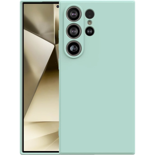 Silikone Etui til Galaxy S24 Ultra (Lysecyan)
