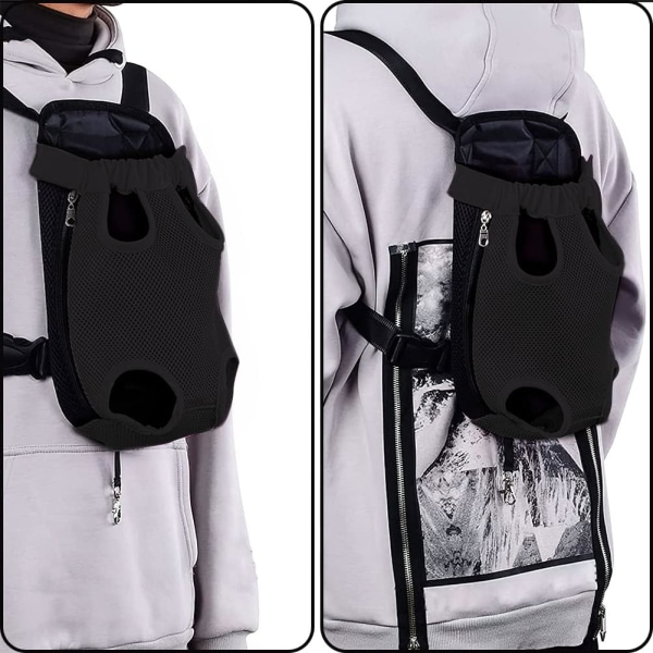 (L) Mageveske for mellomstore og små hunder, Frontbærerpose for
