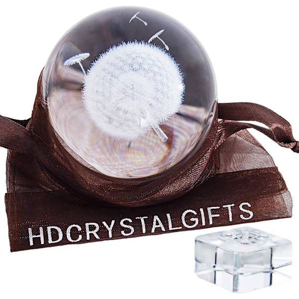 1 Stycke Kristallglaskula Pappersvikt med Glas