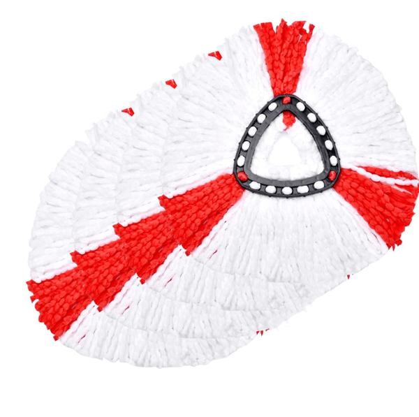 Pakke med 4 mopphoder, mopputskiftning, 2 i 1 mikrofibermopp for