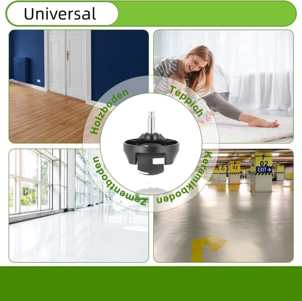 Støvsuger Universal Hjul, Fleksibelt Fejebørste Universal Hjul Udskiftningstilbehør Installationsdele til Eufy