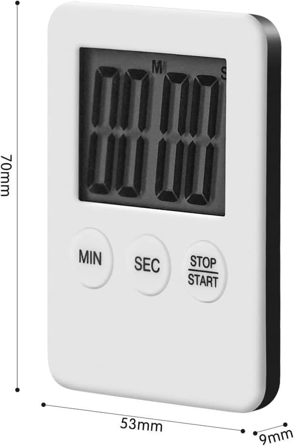 4 stk. Digitale Kjøkkentimer Mini LED Magnetisk Kjøkkentimer