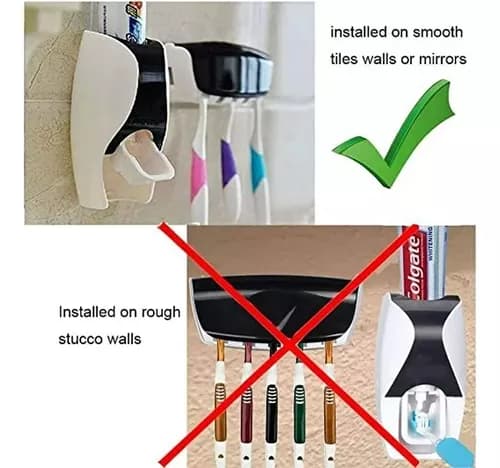 Tannbørsteholder med tannkremdispenser