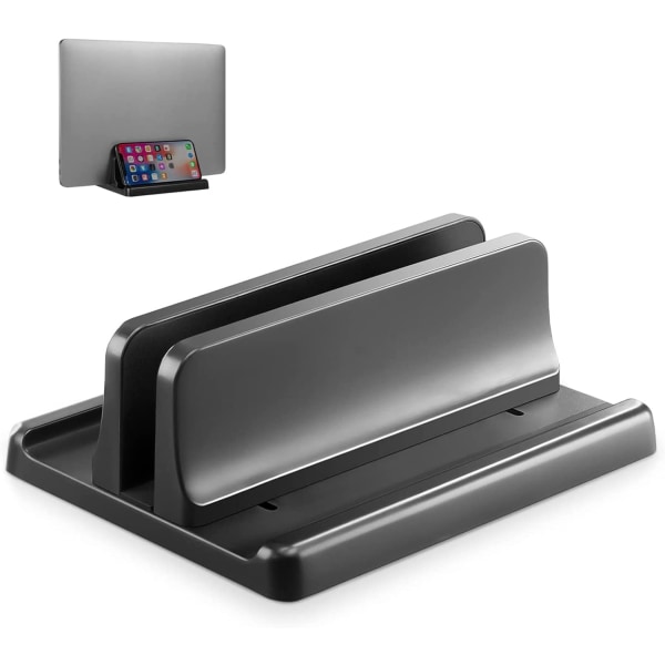 1 stk. Vertikal Laptop Stativ 3 i 1 Justerbar Pladsbesparende