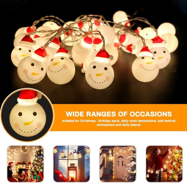 Julemand Snemand Lys LED Dekorative Feelygter Santa