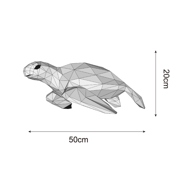 1 stk 3D Skilpadde Geometrisk Kunst Hjemmedekorasjon Papir