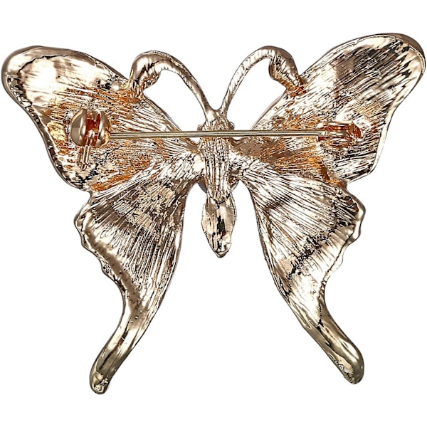 Fjärilsbrosch Kristall och strass Dam smycken för bröllop Retro fjärilsbrosch Strass brosch