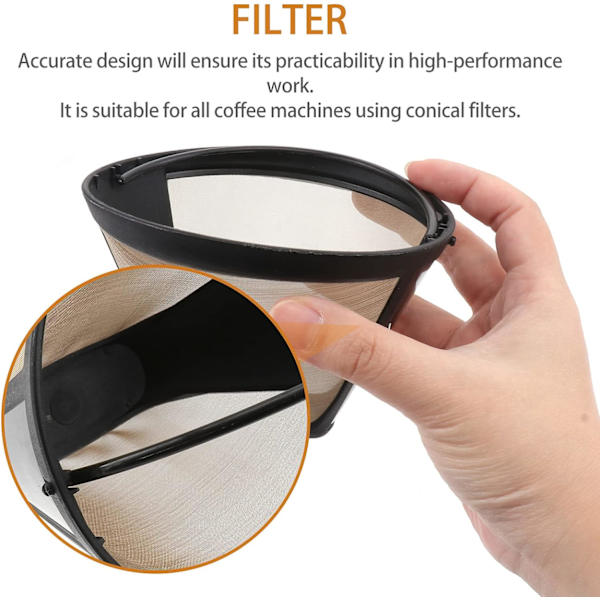 1 stk Kaffe Filter Drypp Kaffe Filter 304 Rustfritt Stål Hånd