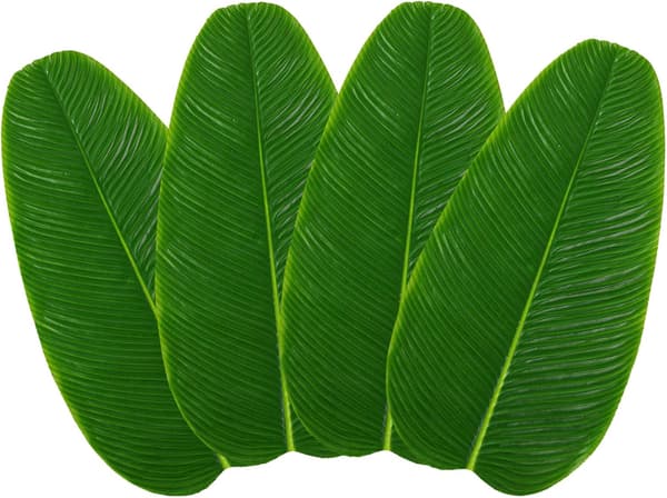 4 stk. Bananblad Simulering Bordmatte Fruktmatte Stemning
