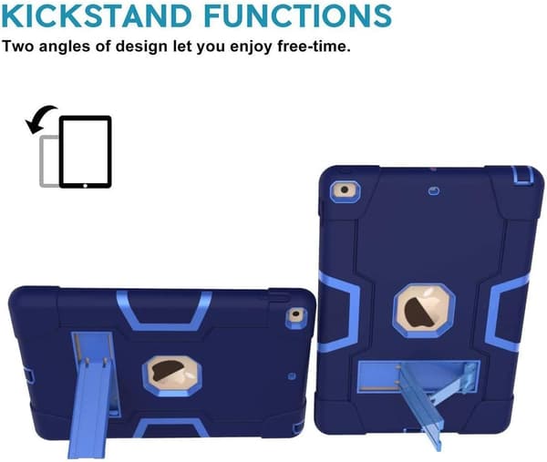 Fodral Kompatibelt med iPad 9/8/7 (10,2 tum, 2021/2020/2019 Modell, 9:e/ 8:e/ 7:e Generation) 3-delat