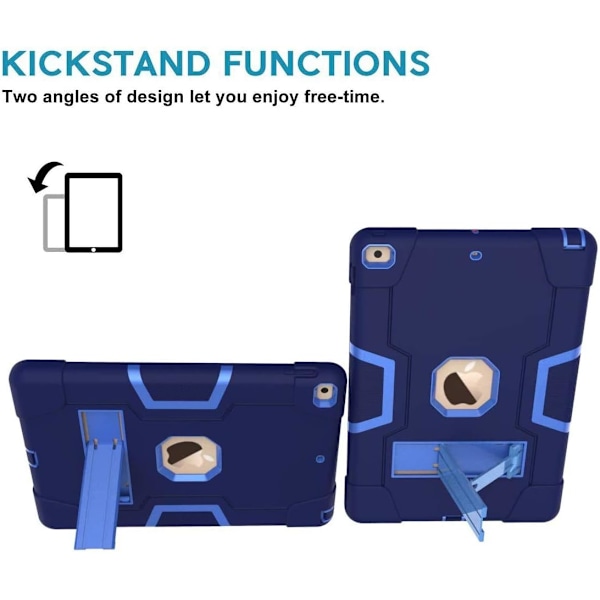 Funda kompatibel med iPad 9/8/7 (10,2 tommer, 2021/2020/2019 model, 9. / 8. / 7. generation) bestående af 3