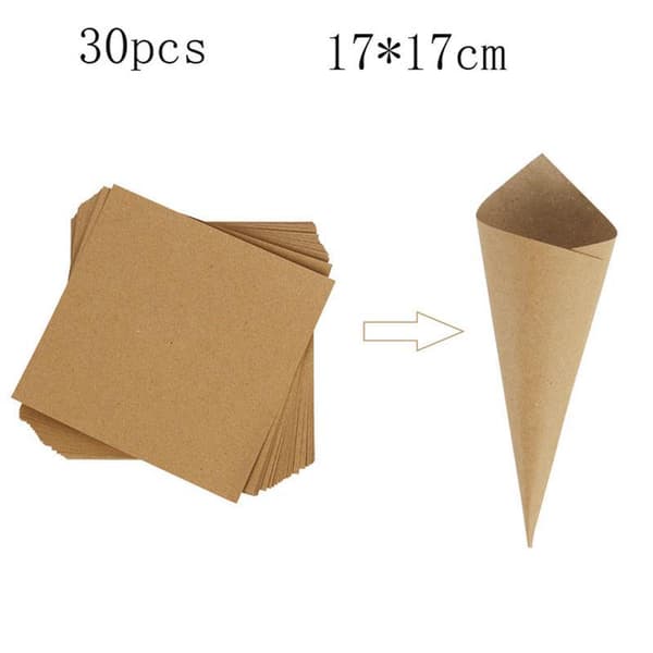 30 stycken kraftpapper + 50g blomfragment bröllop