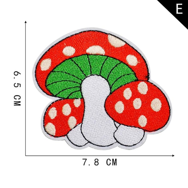 10 stk. 3D-klistremerker til lapping, håndvesketilbehør, blomsterkostyme, søte tegneseriefigurer, sy- og broderilapper, røde stofflapper