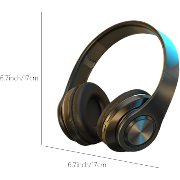 Bluetooth-kuulokkeet korvan päälle, stereosound langaton Bluetooth 5.1 pelikorvakorut, taitettava kevyt kuulokemikrofoni