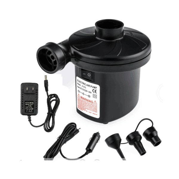 Electric Air Pump, Portable Quick Fill Air Pump with 3 Nozzles,