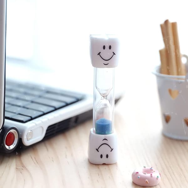 2 stk. Timeglas Timer Timeglas Ur Timeglas med Smilende Ansigt