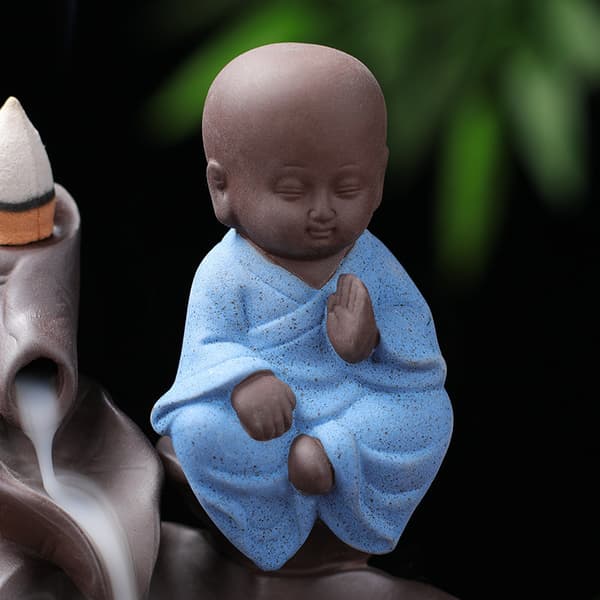 1 stk Tilbageflydende Røgelsesholder Røgelsesbrænder, Porcelæn Buddha