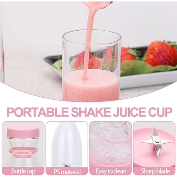 420ML bärbar mixer, mixerflaska för färsk juice,