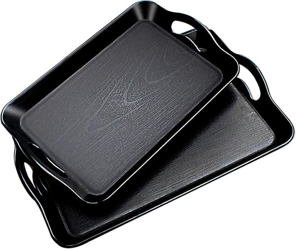 Tykk varmebestandig hvit plast rektangulær skuff 16,5\" x