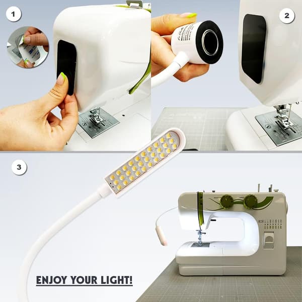 30 LED Pærer 6500K 3W Kold Lys Lampe med Magnetisk Base og Klæbemiddel