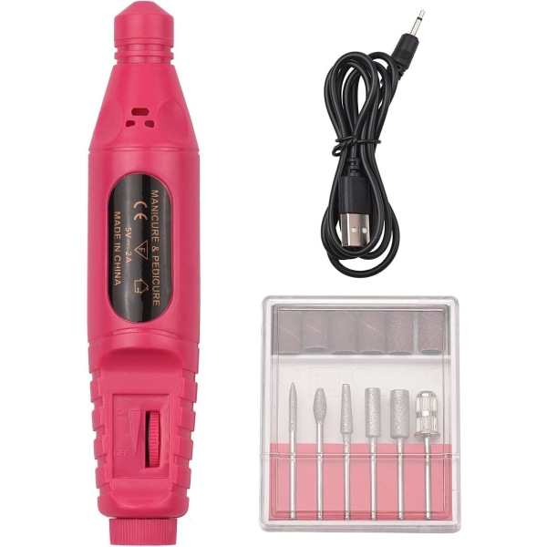 Professionell Bärbar Akryl Elektrisk Nagelfräsmaskin (13,8 * 2,8 cm)