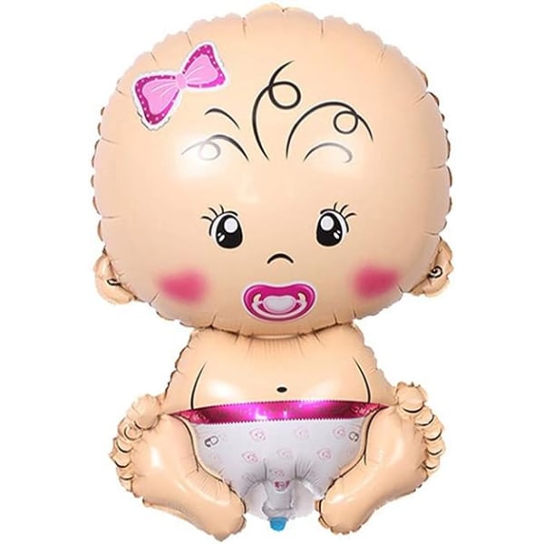 2 stk. 68x45cm, Baby Form Ballon Dreng og Pige Stor Størrelse og