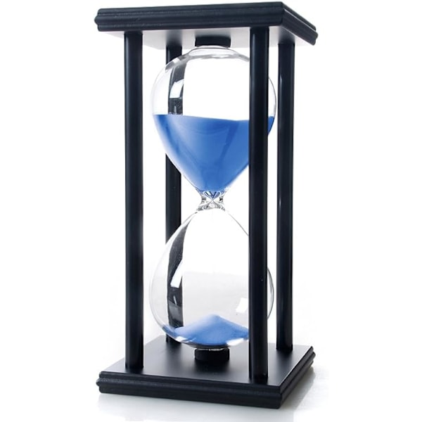 Sandtimer 60 minuter, trä, blå