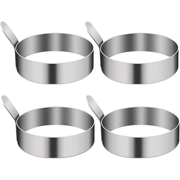 1 Pack Äggringar, 3,5\" Äggform Ring Rostfritt Stål Icke-klibbigt